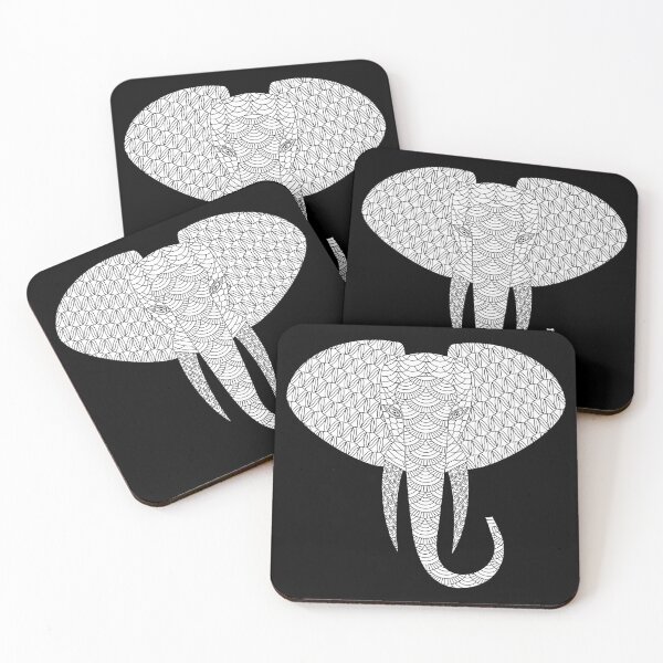 Item preview, Elephant Portrait in Patterns designed and sold by Laura Ray Leslie.