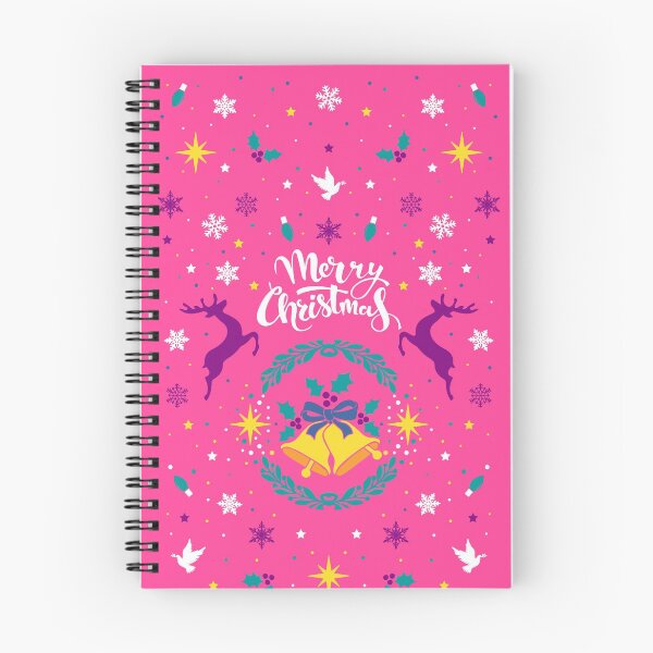 Item preview, XMAS Patterns Hot Pink Background Purple reindeer and Snowflakes designed and sold by Moda-Moxie.
