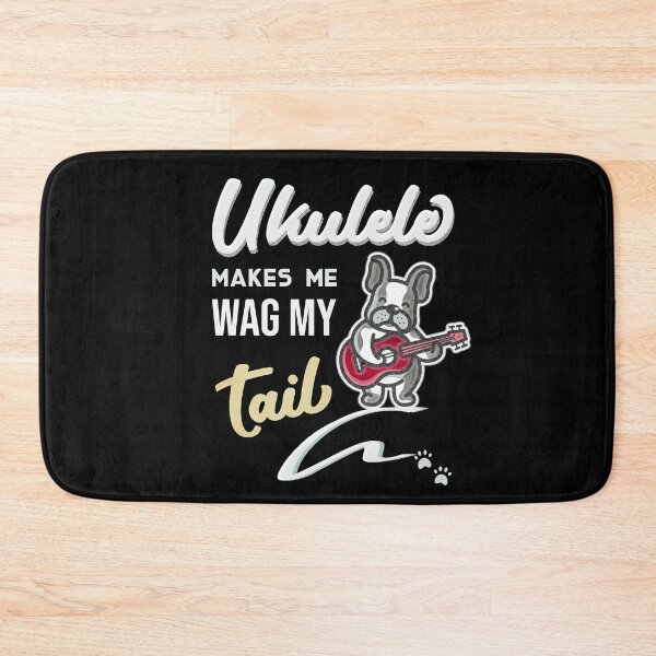 Item preview, Ukulele makes me wag my tail | Retro | Happy ukulele player dog designed and sold by DeliriousSteve.