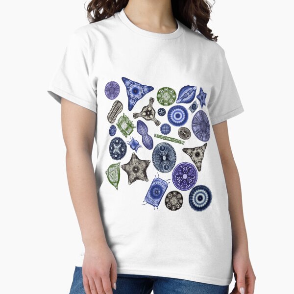 Item preview, Ernst Haeckel Teal Diatoms Tossed in Cool Tones designed and sold by aimeewilson.