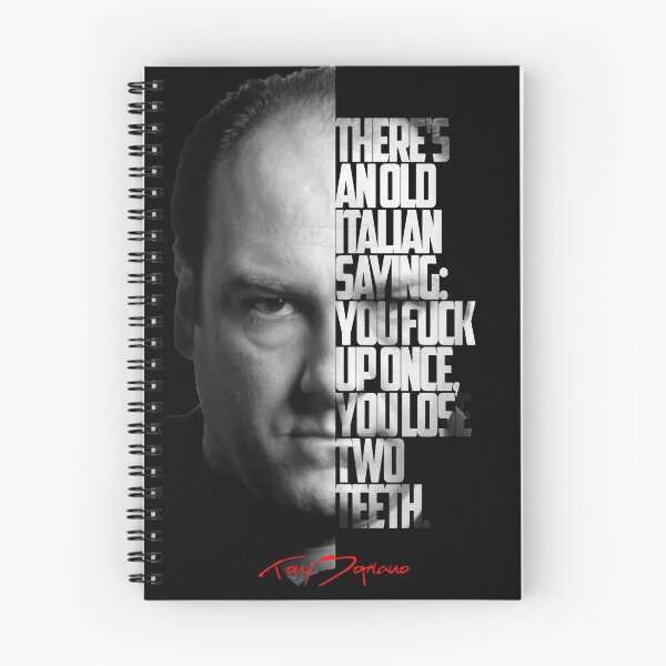 Item preview, Black and white Tony Soprano The Sopranos Tv Show quote. designed and sold by Enea Kelo.