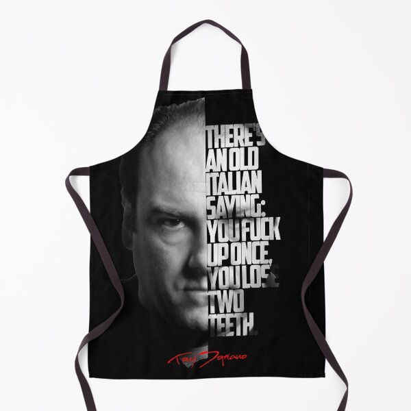 Artikelvorschau, Black and white Tony Soprano The Sopranos Tv Show quote. entworfen und verkauft von Enea Kelo.