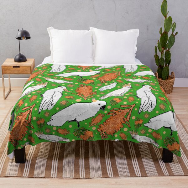 Item preview, Australian Native Floral and Cockatoo Pattern designed and sold by Annalee Beer.