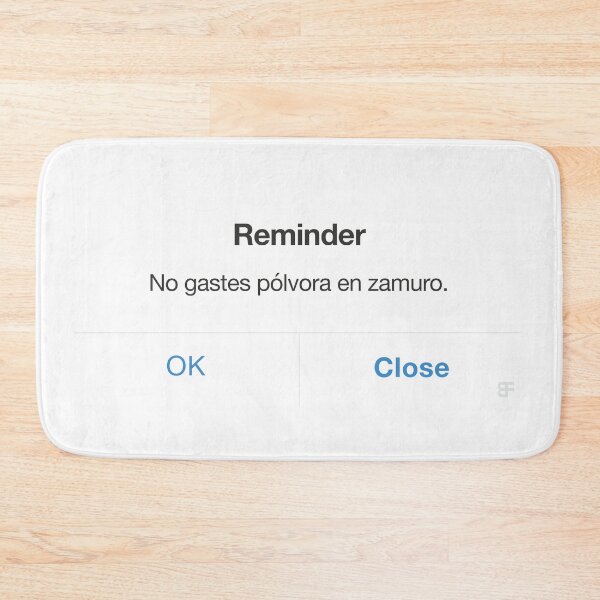 Item preview, Reminder: "Don't waste gunpowder on zamuro" designed and sold by Beatriz Faria.