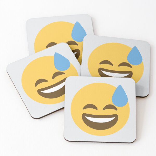Item preview, Grinning Face With Sweat designed and sold by Stitchmoji.