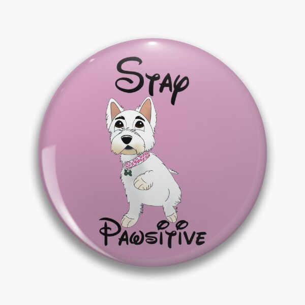 Item preview, Stay Pawsitive Cartoony Westie Design designed and sold by pawtraitdreams.