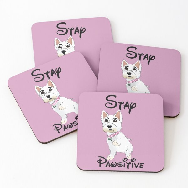 Item preview, Stay Pawsitive Cartoony Westie Design designed and sold by pawtraitdreams.