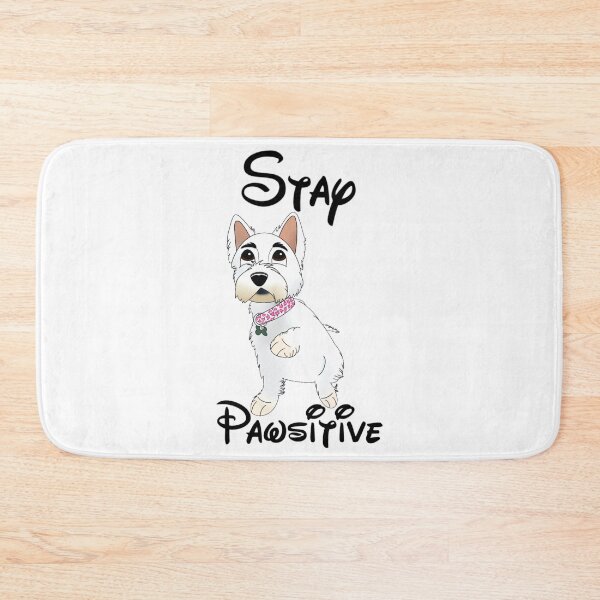 Item preview, Stay Pawsitive Cartoony Westie Design designed and sold by pawtraitdreams.