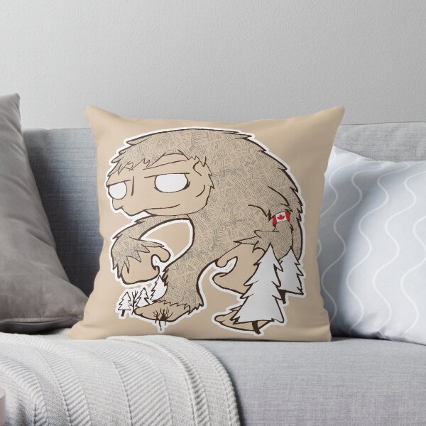Sasquatch Friend Throw Pillow