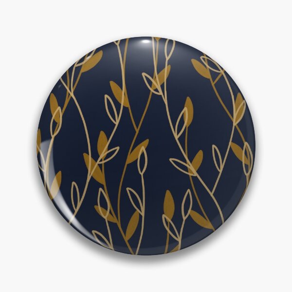 Item preview, Beanstalk - dark blue and ochre designed and sold by Trine Tollefsen.