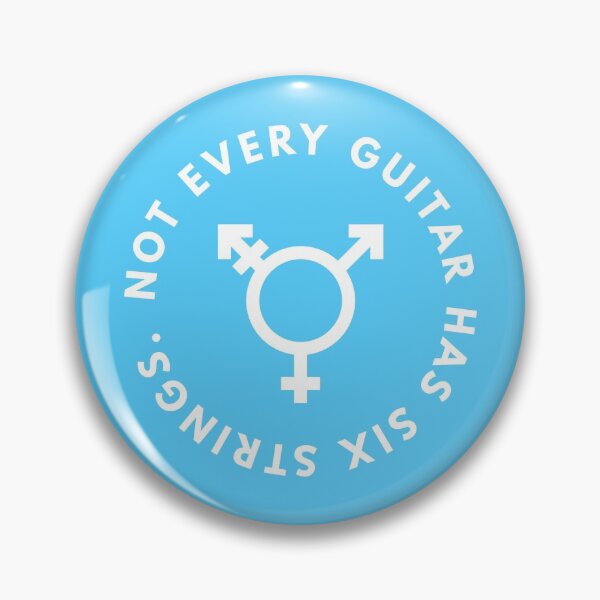 Item preview, Not every guitar has six strings (Transgender symbol) - circular version designed and sold by AnnieHochmann.
