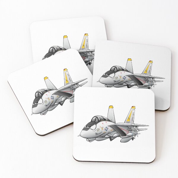 Item preview, F-14 Tomcat Military Fighter Jet Aircraft Cartoon Illustration designed and sold by hobrath.