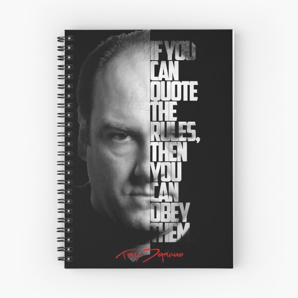 Item preview, Black and white Tony Soprano The Sopranos Tv Show quote. designed and sold by Enea Kelo.