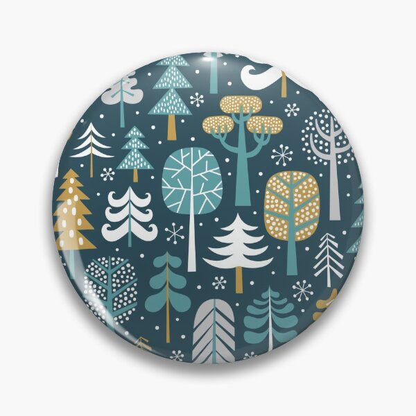 Item preview, Snowy Woods / Dark Blue designed and sold by MirabellePrint.