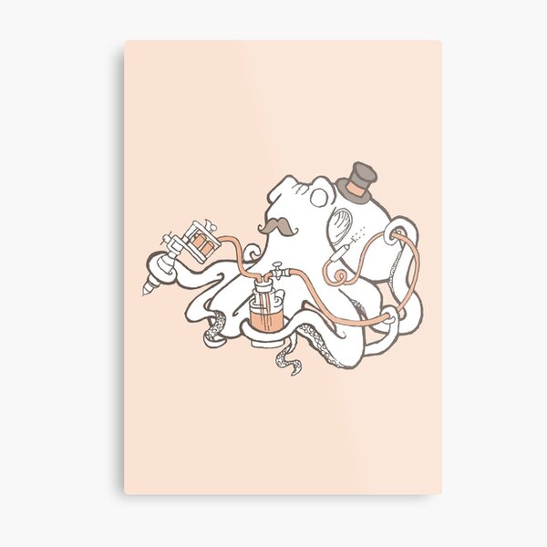 Inked Metal Print