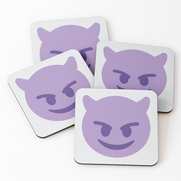 Item preview, Smiling Face With Horns designed and sold by Stitchmoji.