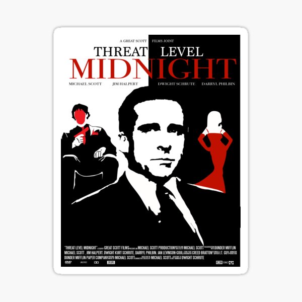 The Office: Threat Level Midnight Movie Poster Sticker