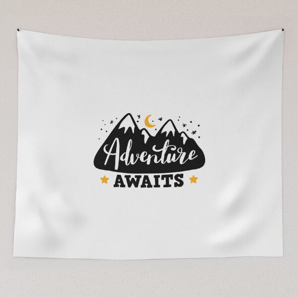 Item preview, Adventure awaits Camper Adventure Nature Moutainers Lovers Graphic Very Funny Cool Novelty Design designed and sold by popotamfriends.