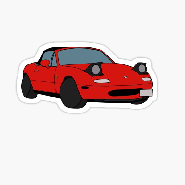 Mazda Miata mx5 1990 rouge Sticker