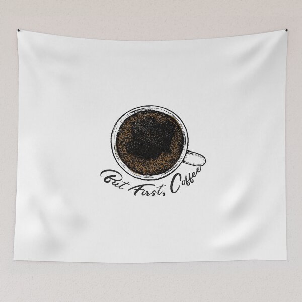 Item preview, But First, Coffee Slogan with Mug designed and sold by SimplePickUps.