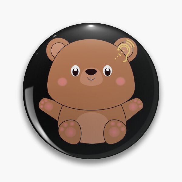 Item preview, CUTETEDDY BEAR WITH HARD OF HEARING SYMBOL designed and sold by Cr1sV.