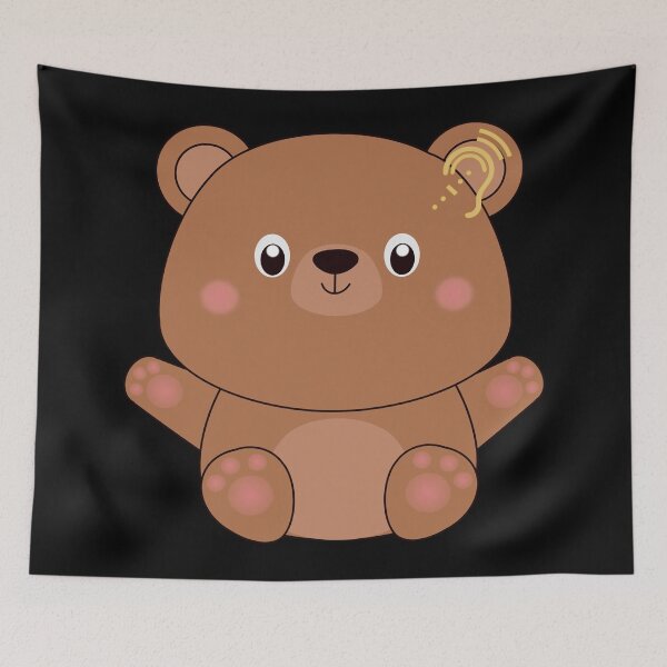 Item preview, CUTETEDDY BEAR WITH HARD OF HEARING SYMBOL designed and sold by Cr1sV.