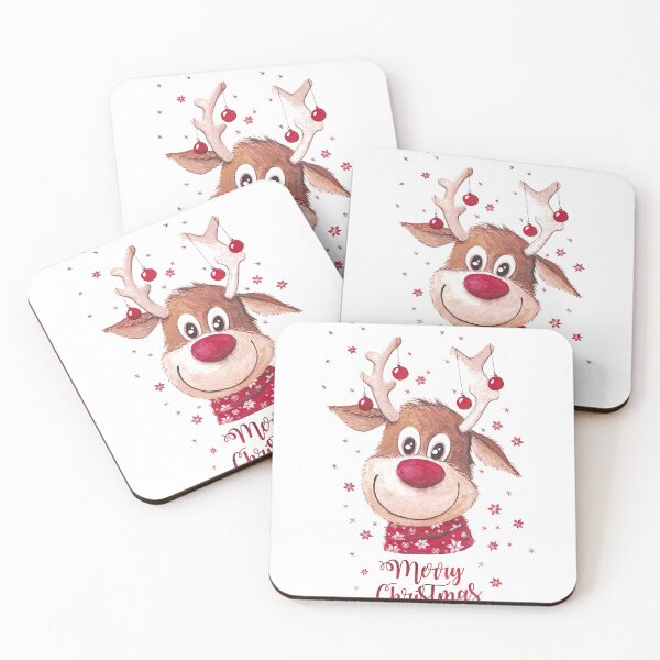 Item preview, Merry Christmas Stag Santa Illustration designed and sold by Tidy Print.