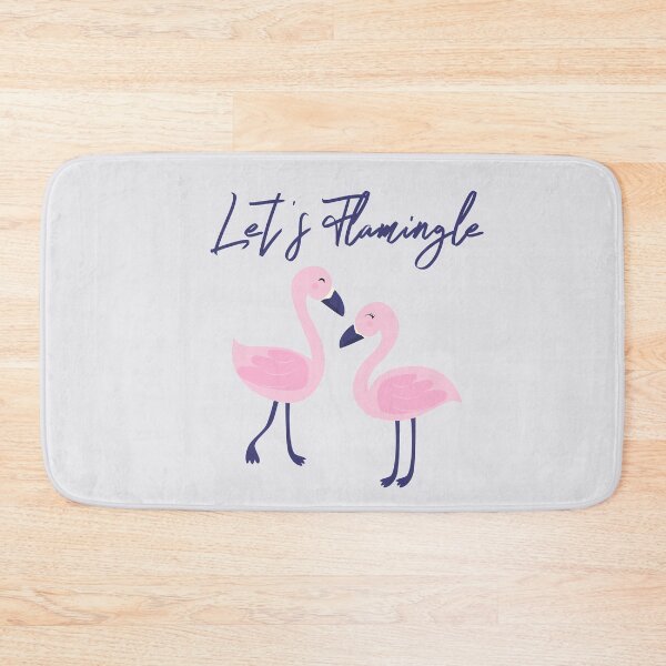 Item preview, Let's Flamingle Pink Feathers Flamingo Tropical Paradise Bird Animal Cute Funny Pun Mingle  designed and sold by gkao.