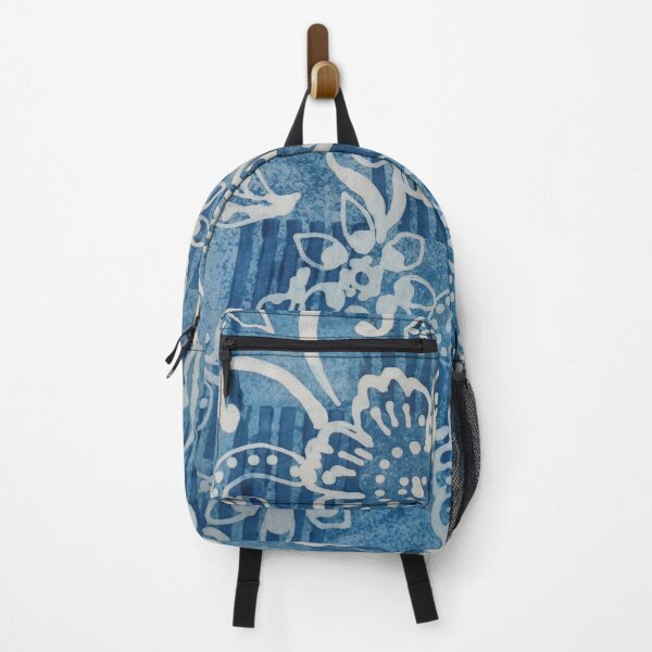Item preview, Indigo Batik Blue Scroll Work in Blue and White designed and sold by Leslie Rogers Todder.
