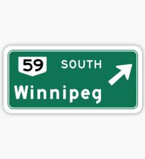 Winnipeg, Road Sign, Canada Sticker