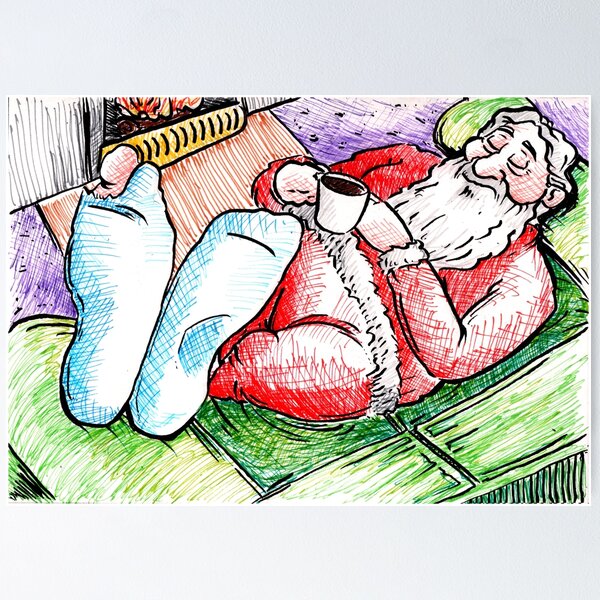 Santa's Nap Poster
