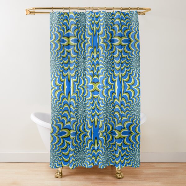  Pixers Optical illusion ellipse swirl Shower Curtain