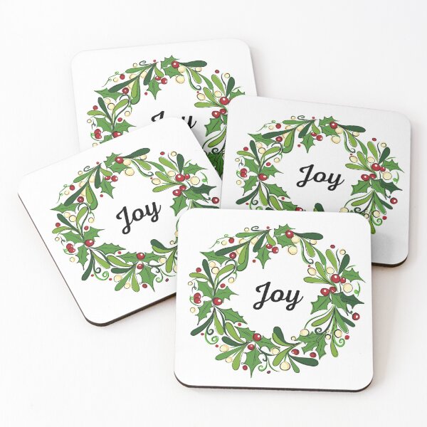 Item preview, Joyful Christmas Holly Wreath designed and sold by blossomgirl33.