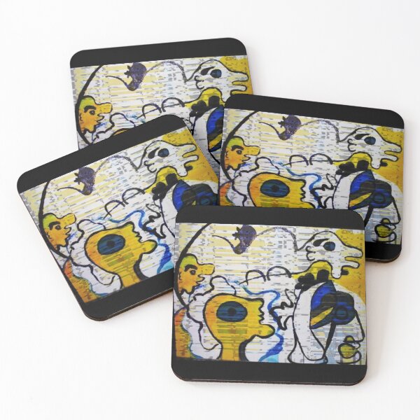 Item preview, Distorted Faces in Yellow from the Joey McCain Pattern Collab  designed and sold by emotionalorphan.