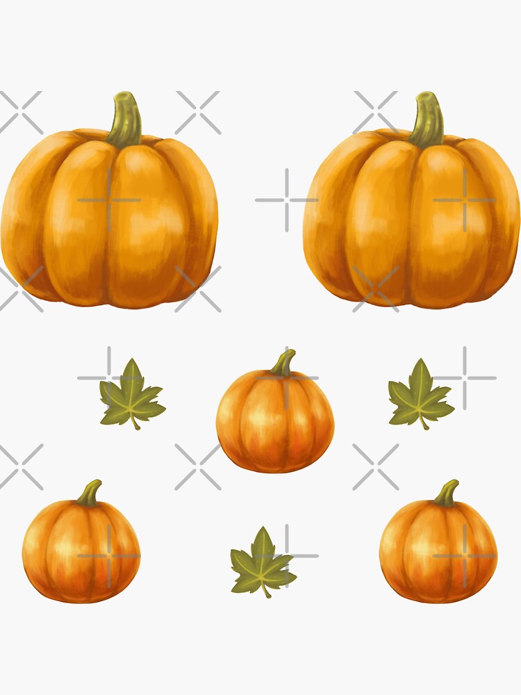 Thumbnail 3 of 3, Sticker, Purple Pumpkin Pattern designed and sold by ElectricFangs.