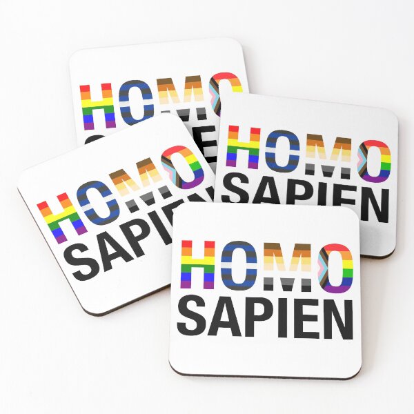 Item preview, Homosapien with lgbt pride flags designed and sold by DesigningLife.