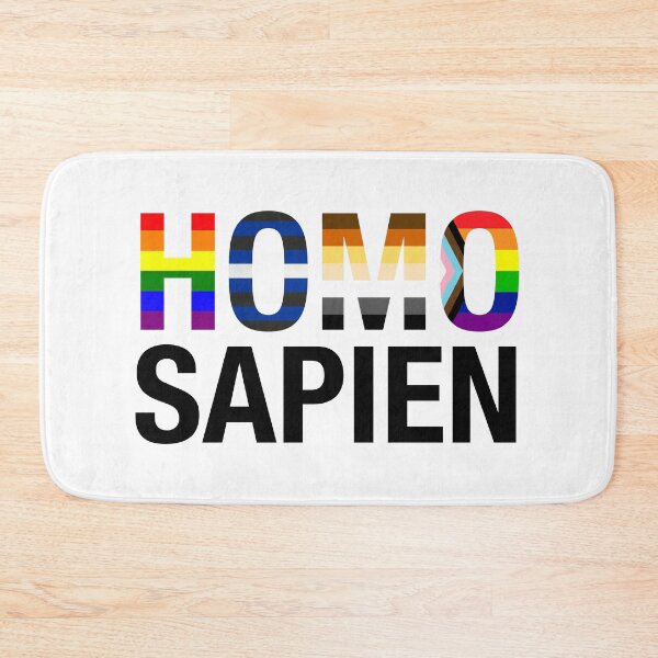 Item preview, Homosapien with lgbt pride flags designed and sold by DesigningLife.