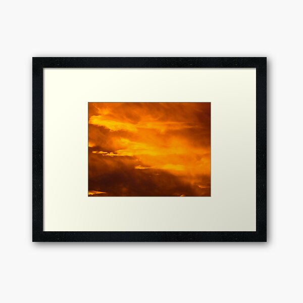 Red sky at night Framed Art Print
