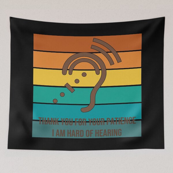 Item preview, THANK YOU FOR YOUR PATIENCE HEARING IMPAIRED SYMBOL IN VINTAGE COLORS 2 designed and sold by Cr1sV.
