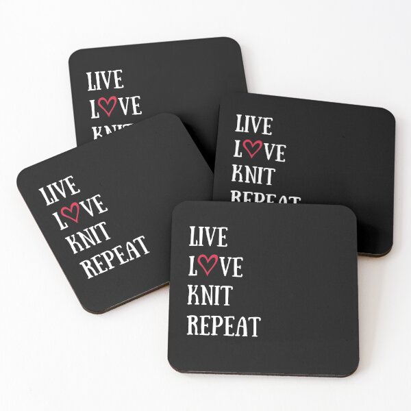 Item preview, LIVE LOVE KNIT REPEAT designed and sold by Knitterty.