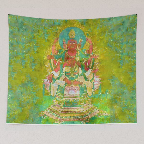Item preview, Psychedelic Buddhist Bato Kannon Inspired Art designed and sold by TheBearandBunny.