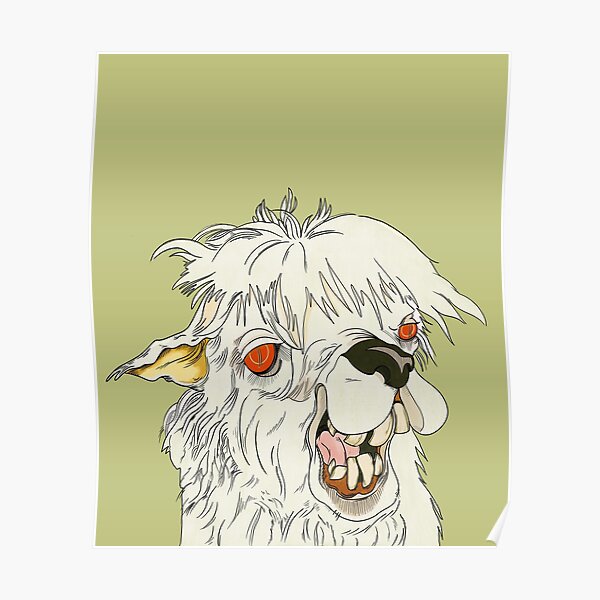 Download Halloween Llama Posters Redbubble