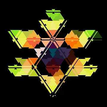 Artwork thumbnail, Colorfully triangle pattern by AYACHI90