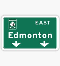 Edmonton, Road Sign, Canada Sticker