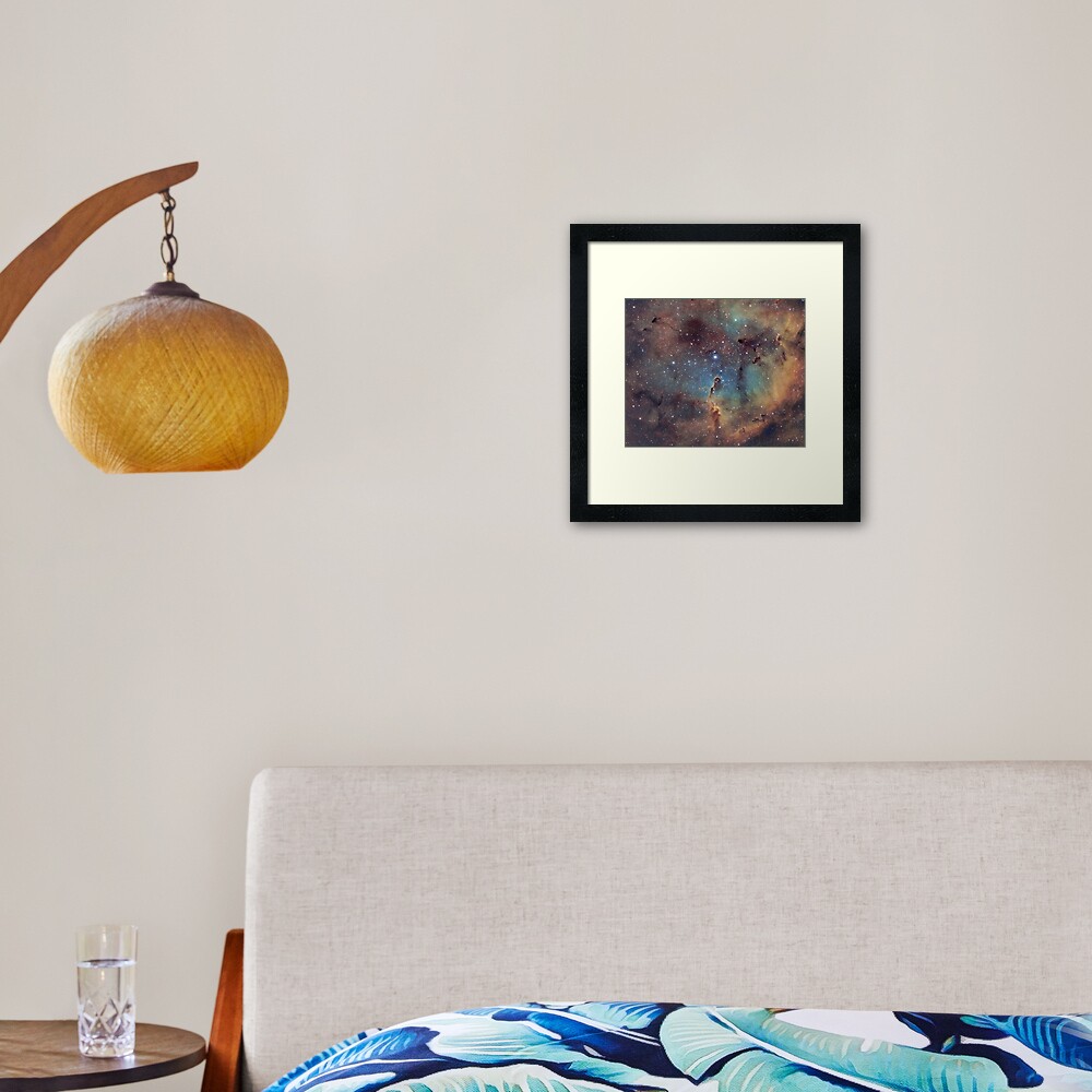 Elephant Trunk Nebula (IC 1396) - Hubble Palette Narrowband Framed Art Print