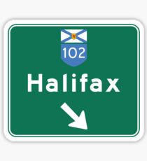 Halifax, Nova Scotia, Road Sign, Canada Sticker