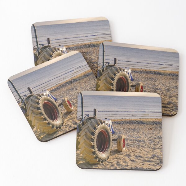 Item preview, Rear view of tractor on Cromer beach at sunrise designed and sold by yackers1.