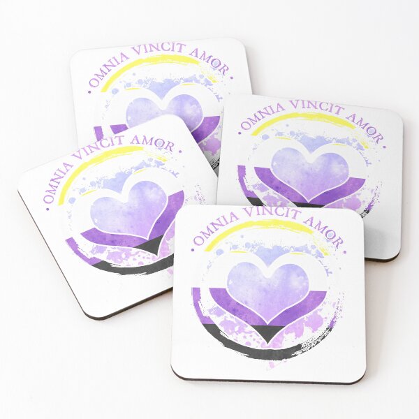 Item preview, Love conquers all heart - Nonbinary flag - LGBTQ designed and sold by zachholmbergart.