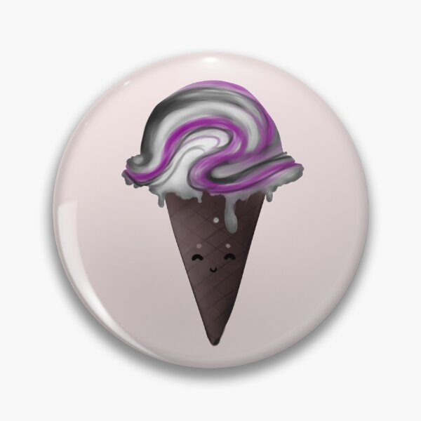 Item preview, Asexual/Demisexual Pride Ice Cream (Button/Sticker/Magnet) designed and sold by KrissySempai.