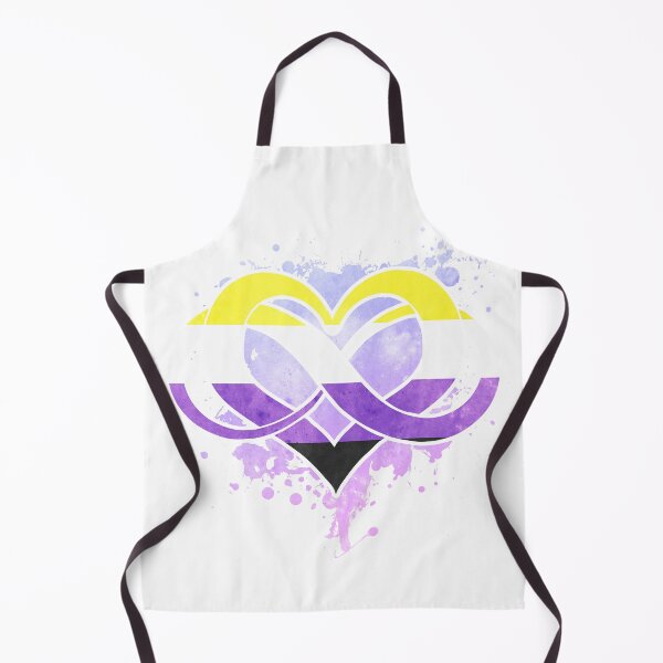 Item preview, Nonbinary flag - Poly heart - LGBTQ symbol designed and sold by zachholmbergart.
